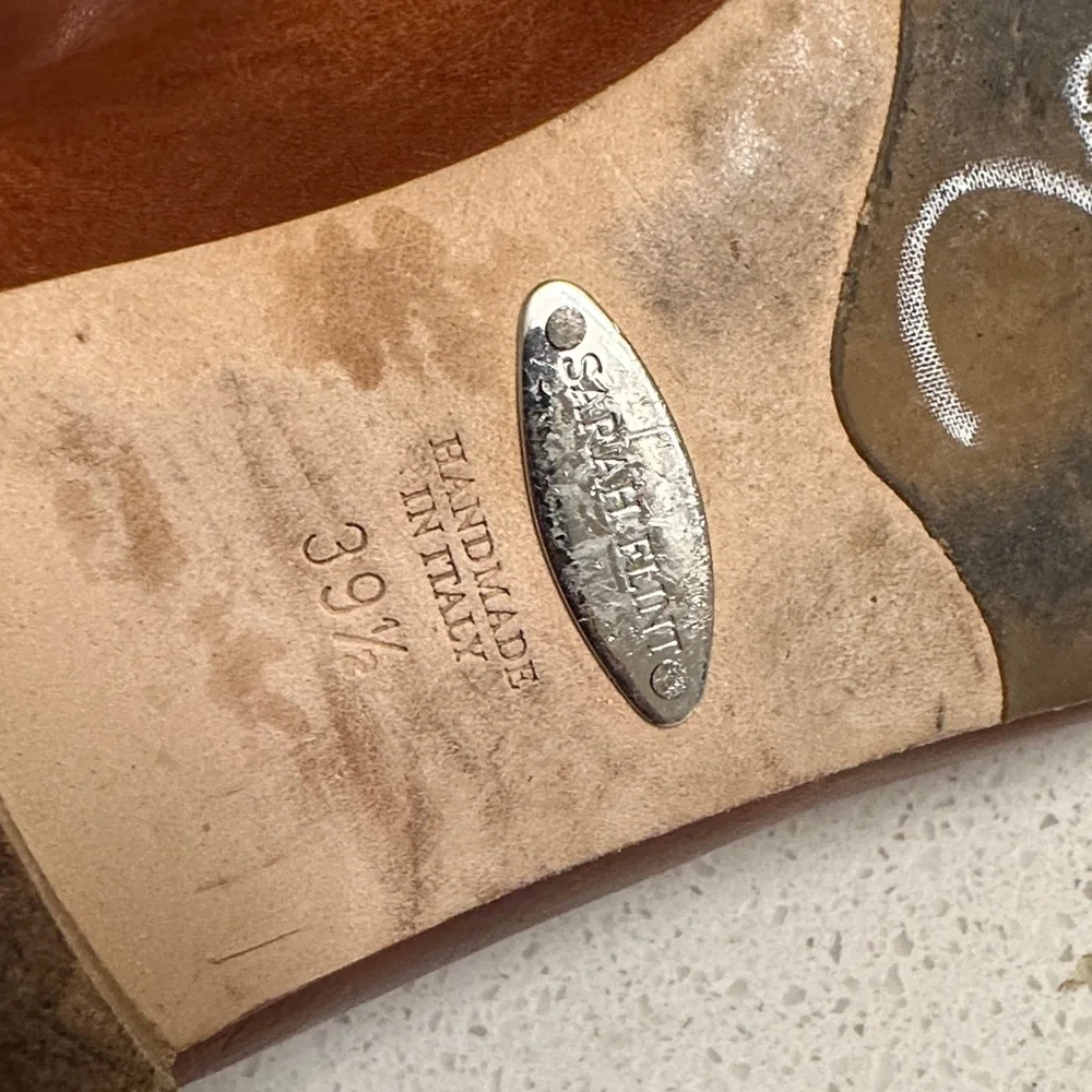 Sarah flint (Natalie) Elegant Brown Leather Flats with Bow - Picture 8 of 10